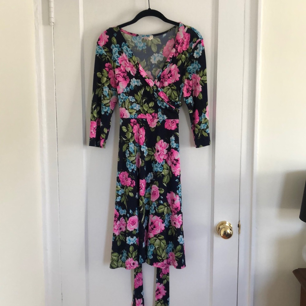 Pinkblush Navy Floral Dress